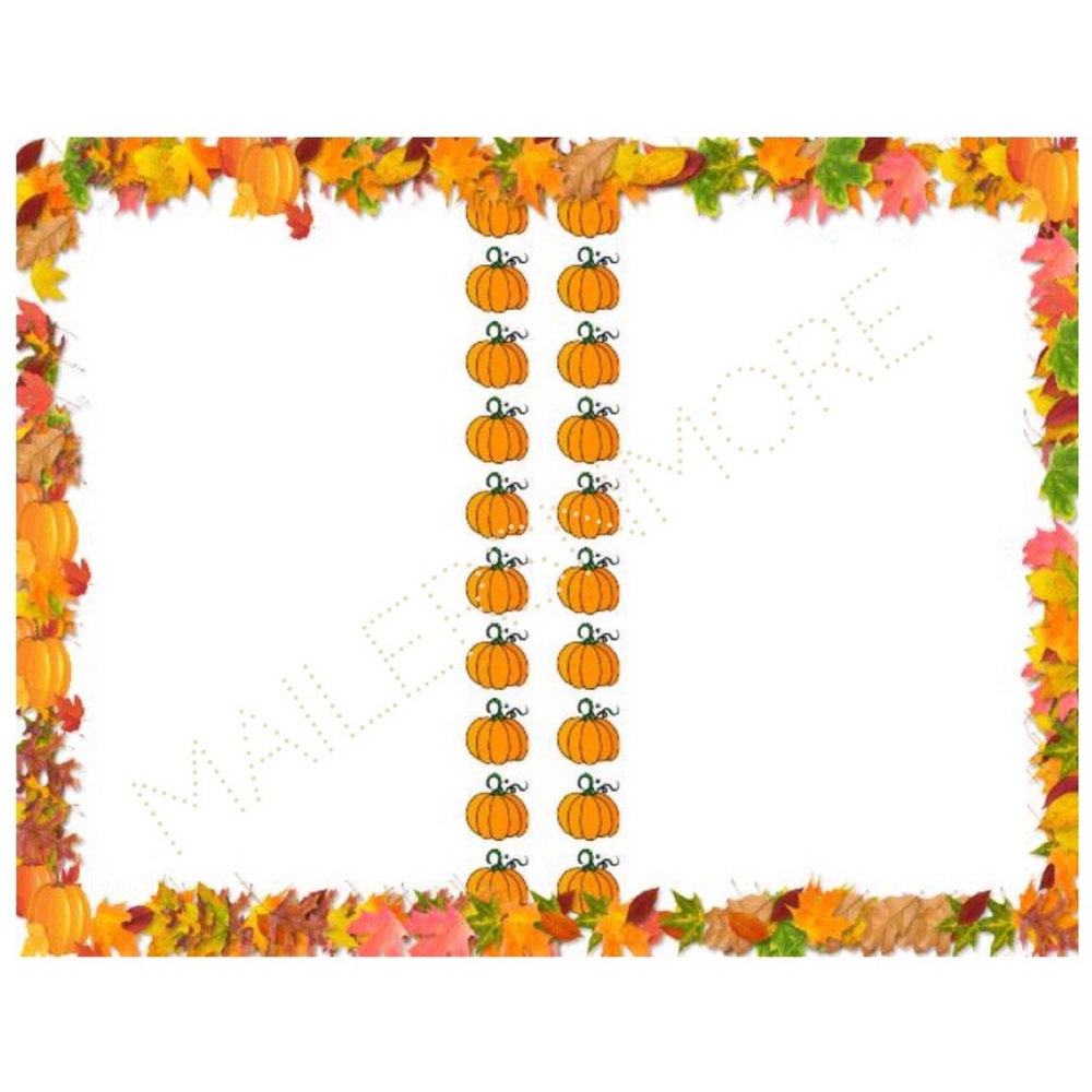 Fall Shipping labels Falling leaves n’ pumpkin